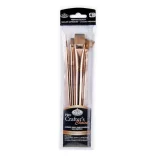 Ecsetkészlet, Szintetikus "Nyest" - Royal & Langnickel Pro "102" Crafter's Choice Brush Selection Set - 4pcs