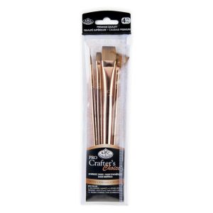 Ecsetkészlet, Szintetikus "Nyest" - Royal & Langnickel Pro "102" Crafter's Choice Brush Selection Set - 4pcs