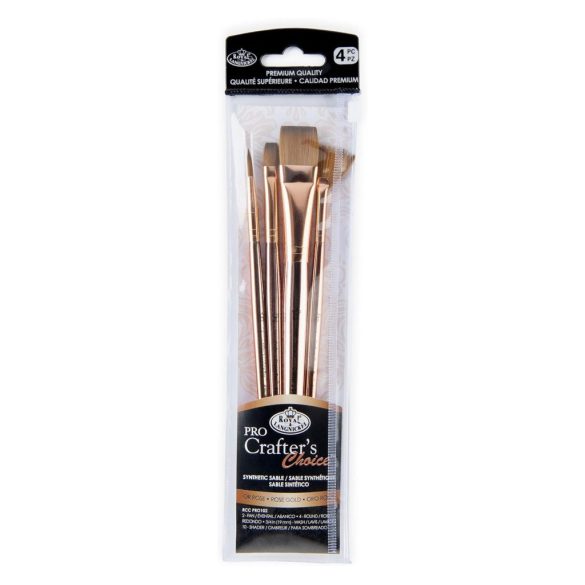 Ecsetkészlet, Szintetikus "Nyest" - Royal & Langnickel Pro "102" Crafter's Choice Brush Selection Set - 4pcs