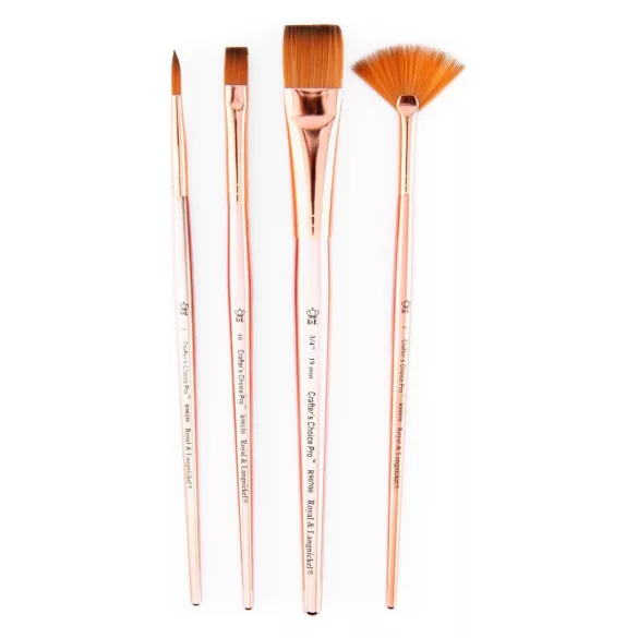 Ecsetkészlet, Szintetikus "Nyest" - Royal & Langnickel Pro "102" Crafter's Choice Brush Selection Set - 4pcs