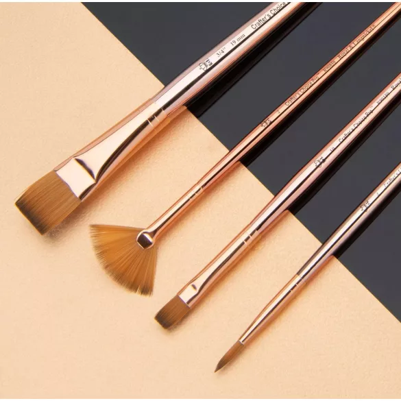 Ecsetkészlet, Szintetikus "Nyest" - Royal & Langnickel Pro "102" Crafter's Choice Brush Selection Set - 4pcs