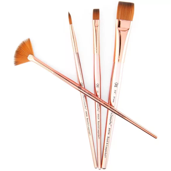 Ecsetkészlet, Szintetikus "Nyest" - Royal & Langnickel Pro "102" Crafter's Choice Brush Selection Set - 4pcs