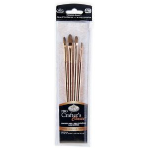 Royal & Langnickel Pro "106" Crafter's Choice Brush - Filbert - Set - 4pcs