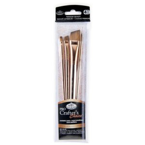 Ecsetkészlet, Szintetikus "Nyest" - Royal & Langnickel Pro "105" Crafter's Choice Brush Selection Set - 4pcs