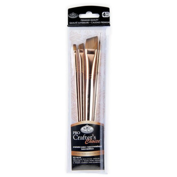 Ecsetkészlet, Szintetikus "Nyest" - Royal & Langnickel Pro "105" Crafter's Choice Brush Selection Set - 4pcs