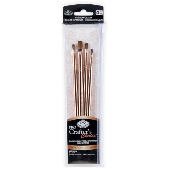 Ecsetkészlet, Szintetikus "Nyest" - Royal & Langnickel Pro "106" Crafter's Choice Brush Selection Set - 4pcs