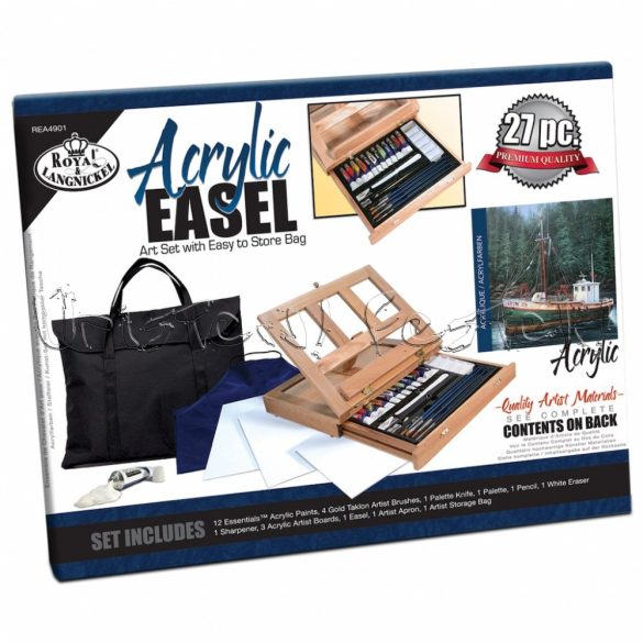 Acrylic Basic Paint Kit with Table Box Easel