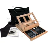 Grafikai készlet asztali állvánnyal - Royal & Langnickel Sketching Travel Easel Set 44pcs