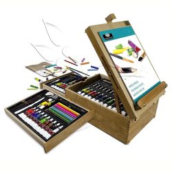   Festő- és Rajzkészlet asztaliállvánnyal - Royal & Langnickel Mixed Media Easel Artist Set 104pcs