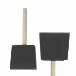 Foam Brush Set with Wooden Handle - 10pcs, 3 in