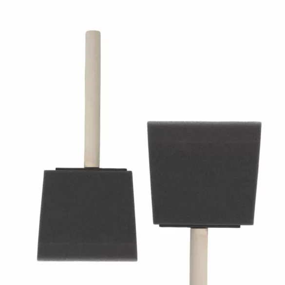 Foam Brush Set with Wooden Handle - 10pcs, 3 in