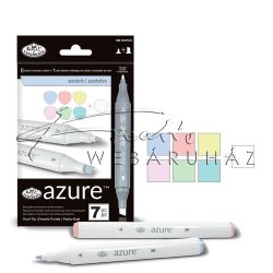   Filctoll készlet, AZURE Premium Marker, 6+1 db-os - Pasztell színek