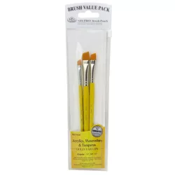 Ecsetkészlet - Gold Taklon -Ferde ecset - 3 darabos