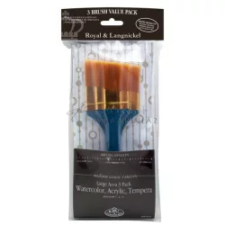   Alapozó műszálas ecset készlet, ferdére vágott - Extra minőségű