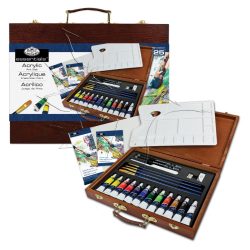   Akrilfestő készlet fadobozban - Royal & Langnickel Essentials Acrylic Art Set for 25pcs