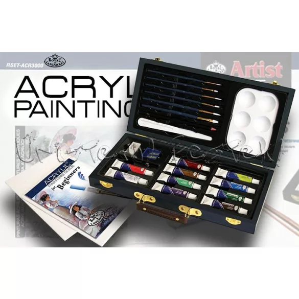 Acrylic Basic Paint Kit with Table Box Easel