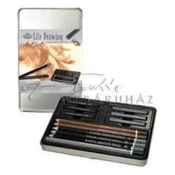   Rajzkészlet portré rajzoláshoz fém ceruzatartóban - Royal 13 új cikkszám 2512