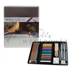   Pasztell készlet - Fémdobozos ajándékkészlet - Royal - 25db - Kifutó készlet