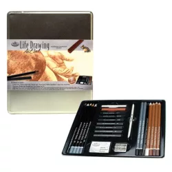   Portrérajzolás készlet - Fémdobozos ajándékkészlet - Royal