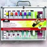 Royal and Langnickel Watercolour Art Set 32 Piece in Aluminium Frame Window Box