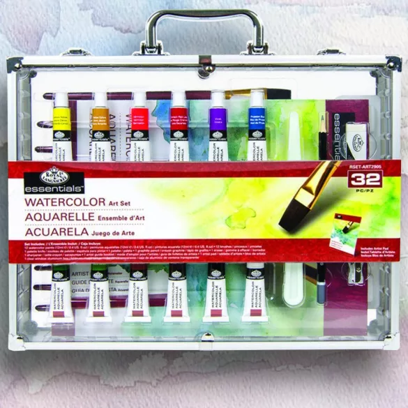 Royal and Langnickel Watercolour Art Set 32 Piece in Aluminium Frame Window Box