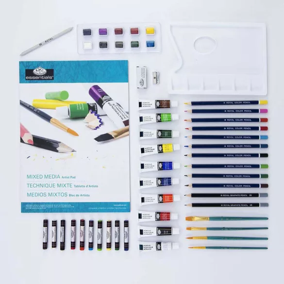 Royal & Langnickel Essentials Mixed Media Art Set 52pcs