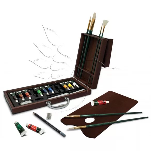 Acrylic Basic Paint Kit with Table Box Easel
