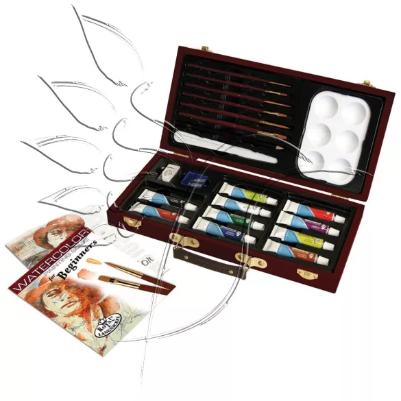 Acrylic Basic Paint Kit with Table Box Easel