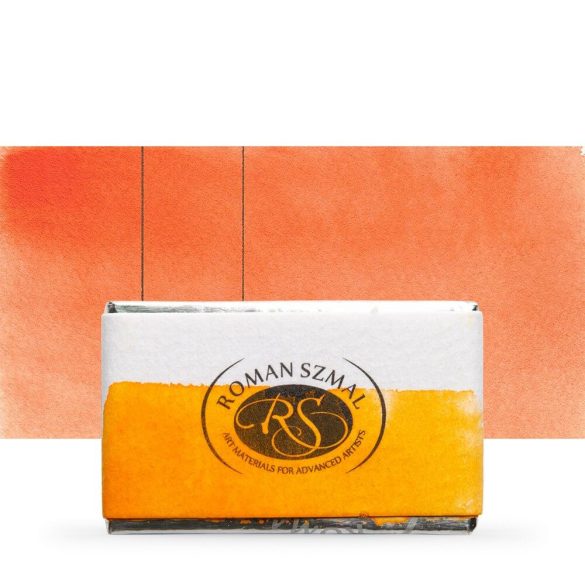 Akvarellfesték, egész szilke - Roman Szmal Aquarius Watercolour Paint Full Pan 3,2ml - Arany-narancs / Golden Orange 353