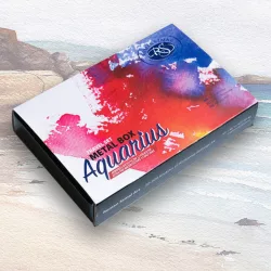   Akvarellkészlet utazó, szilkés, fémdobozban - Roman Szmal Aquarius Travel Set in Metal Box 12 pcs