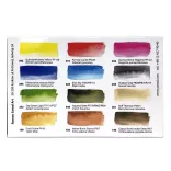 Akvarell utazó művészkészlet, fémdobozban, szilkés - 12 színű - Aquarius Urban Sketching