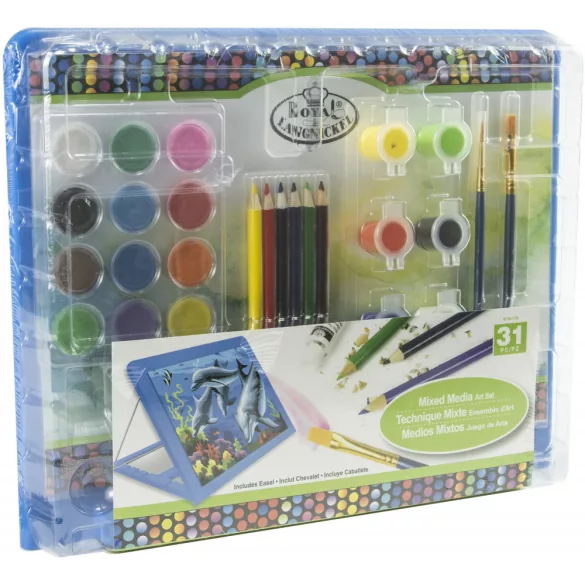 Festőállványos művészkészlet gyerekeknek - Royal 31 részes szett
