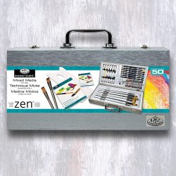   Festő- és rajzkészlet - Royal & Langnickel Essentials Mixed Media Art Set 50db, ZEN ecsetekkel