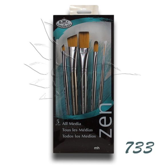 Ecsetkészlet - Royal & Langnickel ZEN All Media Brush Set 733 5pcs