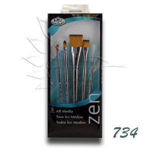 Ecsetkészlet - Royal & Langnickel ZEN All Media Brush Set 734 5pcs