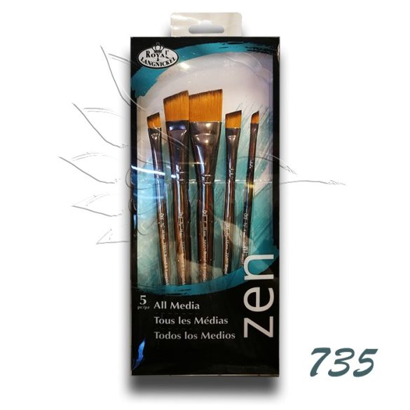 Ecsetkészlet - Royal & Langnickel ZEN All Media Brush Set 735 5pcs