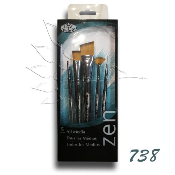 Ecsetkészlet - Royal & Langnickel ZEN All Media Brush Set 5pcs