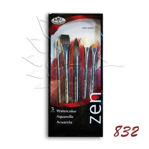 Ecsetkészlet - Royal & Langnickel ZEN Watercolor Brush Set '832 5pcs