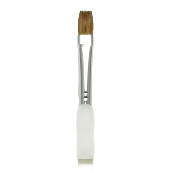 Soft Grip ecset - Hegyes kerek ecset, természetes nyest szőrrel - 0-ás méret