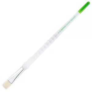 Royal & Langnickel Soft-Grip White Bristle, Long Handle Bright Flat Paintbrush, Natural Hair - 2