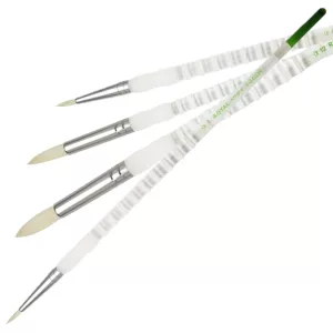 Royal & Langnickel Soft-Grip White Bristle Round Paintbrush, Natural Hair (1)