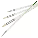 Ecset, természetes - Royal & Langnickel Soft-Grip White Bristle Round Paintbrush, Natural Hair - 6