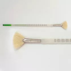   Ecset, természetes - Royal & Langnickel Soft-Grip Long Handle White Bristle Fan Paintbrush, Natural Hair (1)