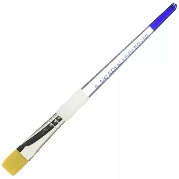 Ecset, szintetikus - Royal & Langnickel Soft-Grip Golden Taklon Glaze Wash Paint Brush (1/2")