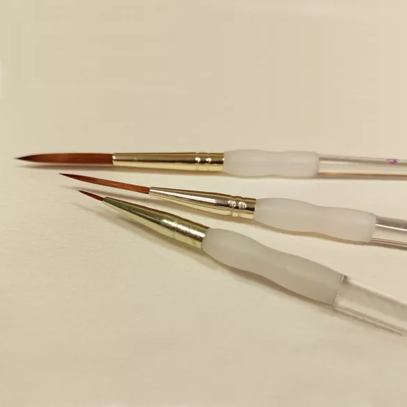Royal & Langnickel Soft-Grip Synthetic Sable Short Liner Paint Brush Round (10/0)
