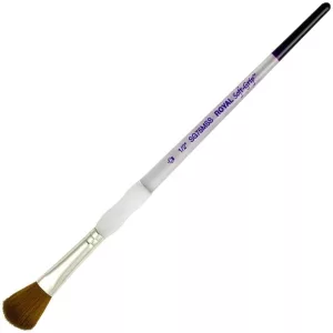 Royal & Langnickel Soft-Grip Synthetic Sable Wavy Oval Mop Paint Brush Round (1/2")