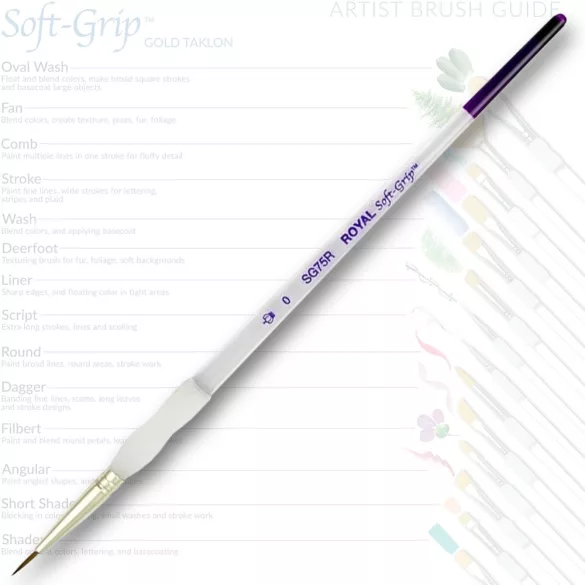 Ecset, Soft Grip természetes haszású szintetikus szálú kerek 0
