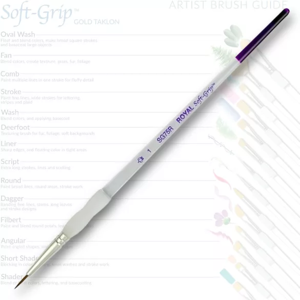 Ecset, Soft Grip természetes haszású szintetikus szálú kerek 1