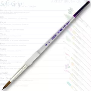 Ecset, Soft Grip természetes haszású szintetikus szálú kerek 8
