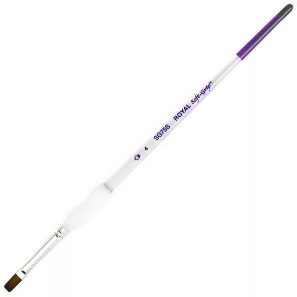 Royal & Langnickel Soft-Grip Synthetic Sable Shader Paint Brush Round (4)